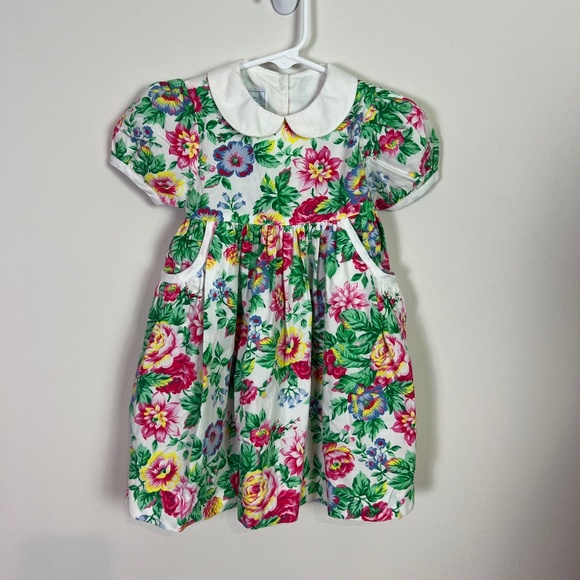 Baby Cary Vintage Floral Collar Dress - Picture 1 of 6